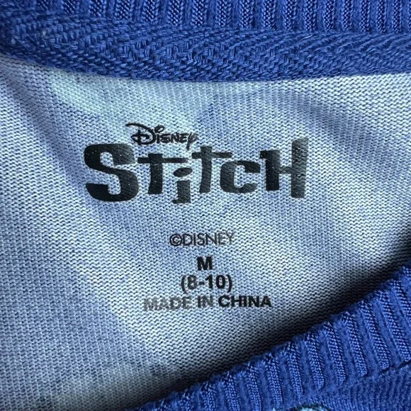 Disney Lilo & Stitch Pajama Set Womens Medium Sleep Shirt Dress Shorts Sleepwear - Picture 6 of 16